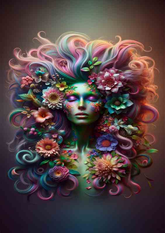 Elegance Floral Fantasy Art | Di-Bond