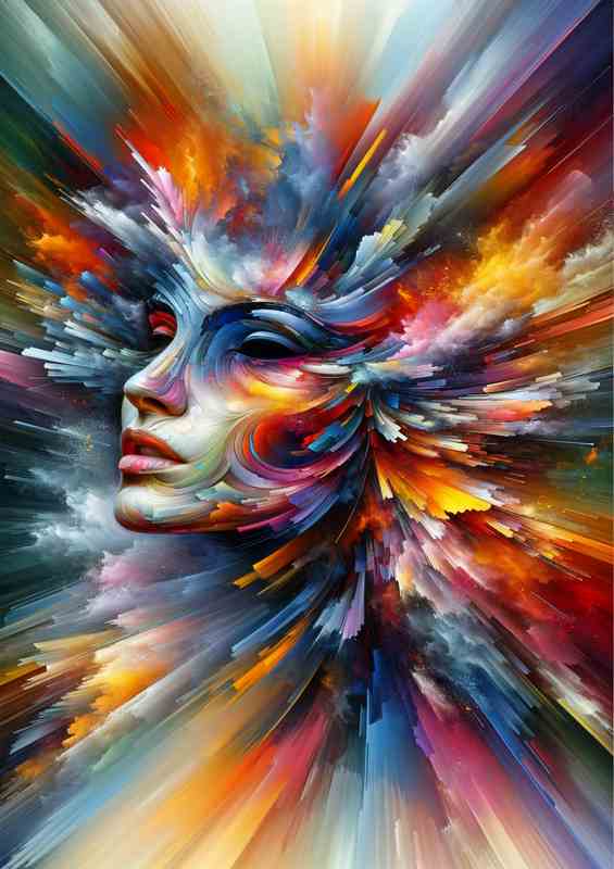 Euphoria Dynamic Artistic Woman | Metal Poster