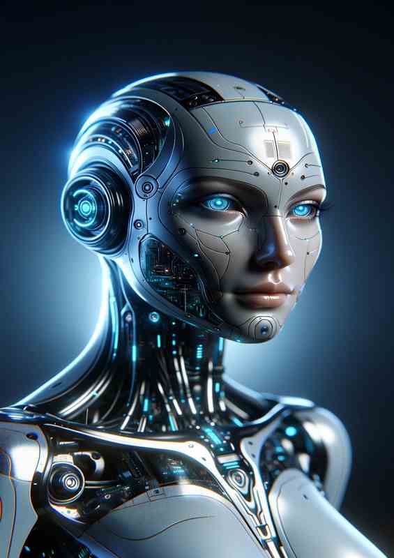Futuristic Cyborg Advanced Humanoid Robot | Canvas