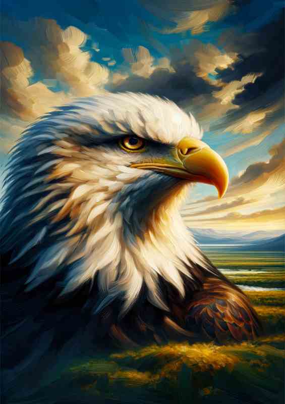 Eagle Vision Oil Painting Splendor style | Di-Bond