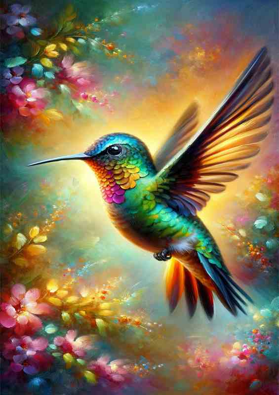Enchanting Hummingbird Magic mid flight | Di-Bond
