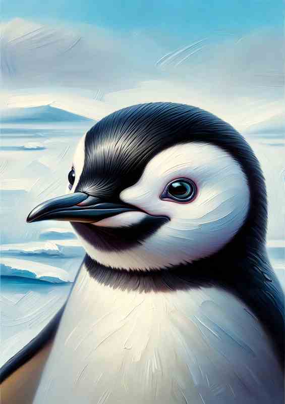 Personality head of a charming penguin | Canvas