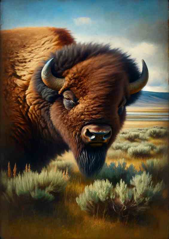 Powerful Bison in Natural Habitat | Poster