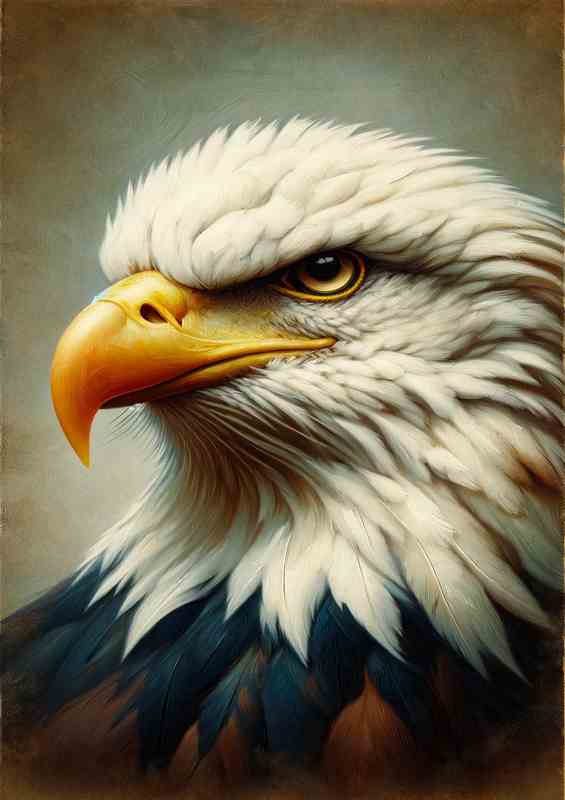 Regal Eagle Head painted style | Canvas