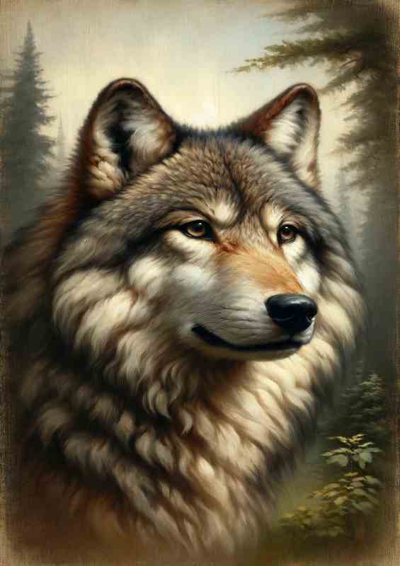 Serene Wolf Wisdom head | Poster