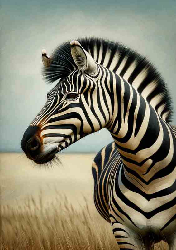 Splendid Zebra Stripes full head | Poster