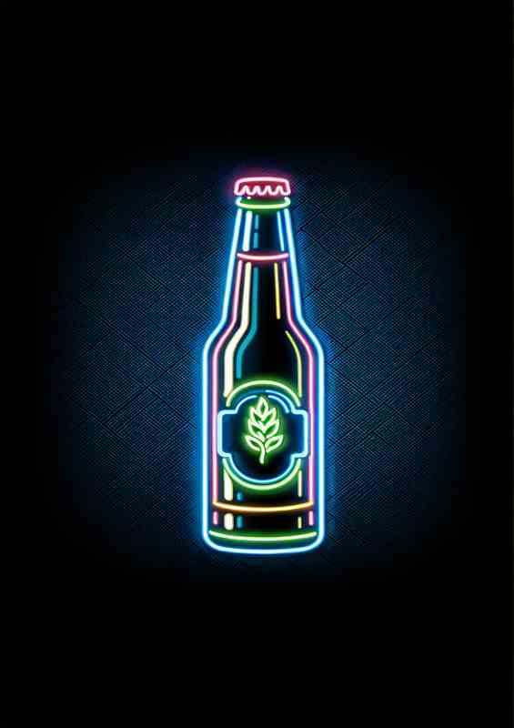 A beer bottle with no background ideal for a home bar | Canvas