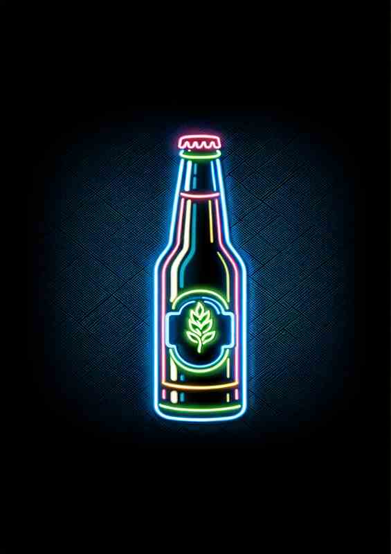 A beer bottle with no background ideal for a home bar | Di-Bond