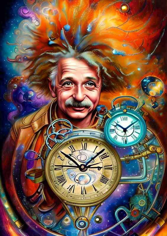 Steam Punk Einstein style | Metal Poster