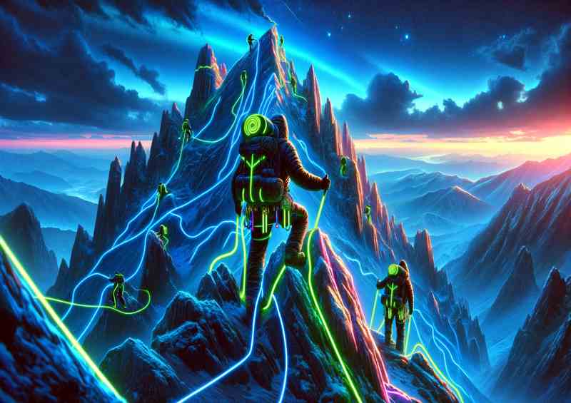 A Neon Enhanced Mountain Climbing Adventure | Di-Bond