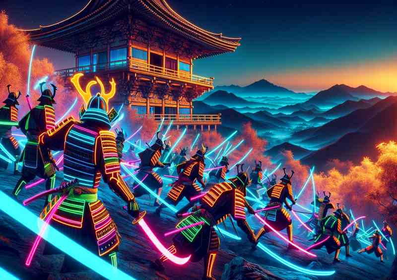 A Neon Samurai Battle in Ancient Japan | Di-Bond