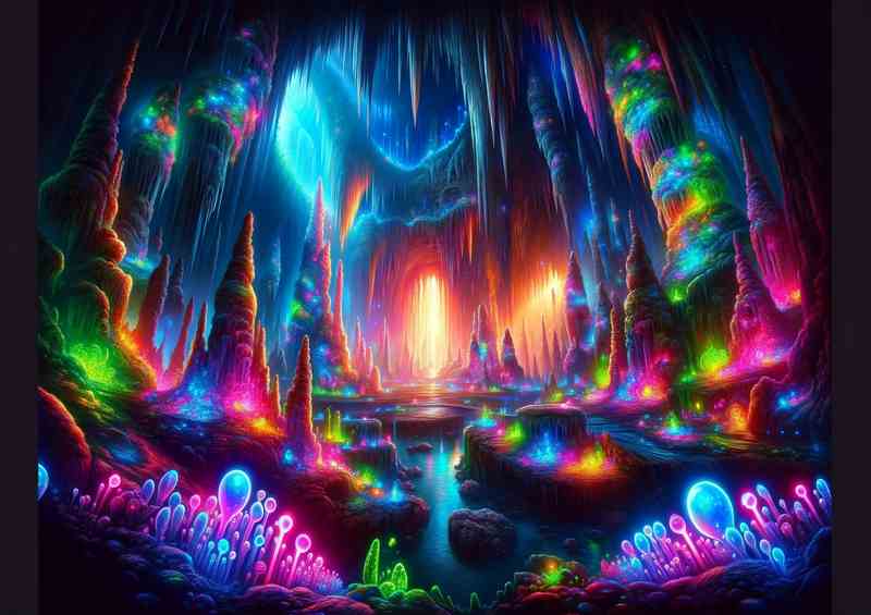 Neon Cave Symphony Di-Bond