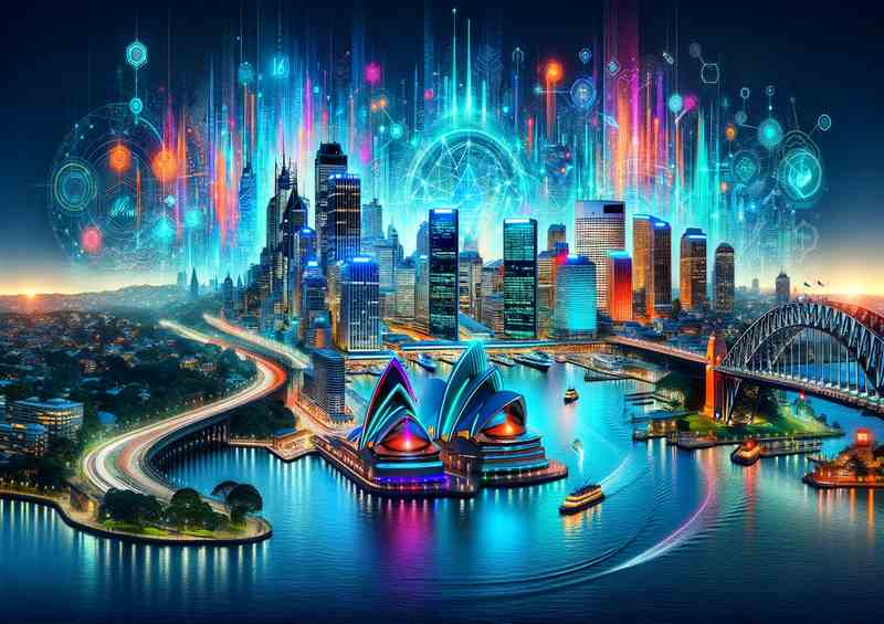 A panoramic wide angle image of the stunning Sydney skyline | Canvas