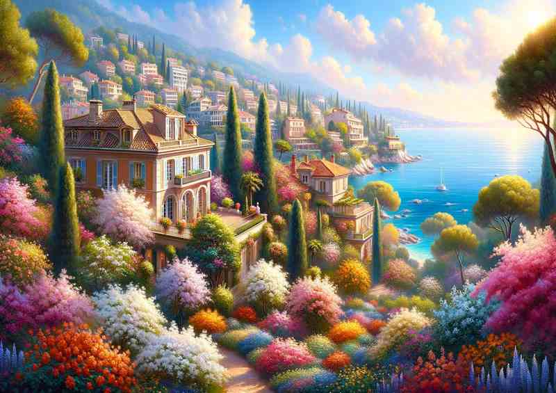 Blossoms Whisper Spring Morning in the French Riviera | Di-Bond