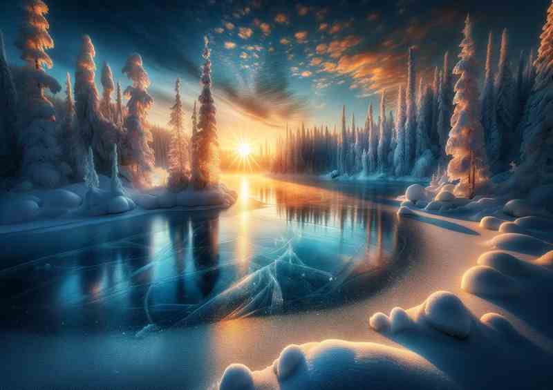 Frosty Elegance A Winters Silent Dawn | Canvas