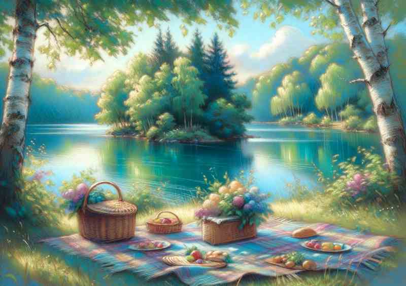 Summers Harmony A Lakeside Picnic | Poster