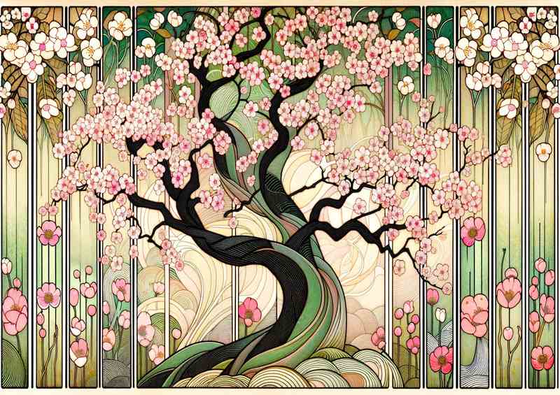 Blossom Symphony_ A Cherry Orchard Art | Di-Bond