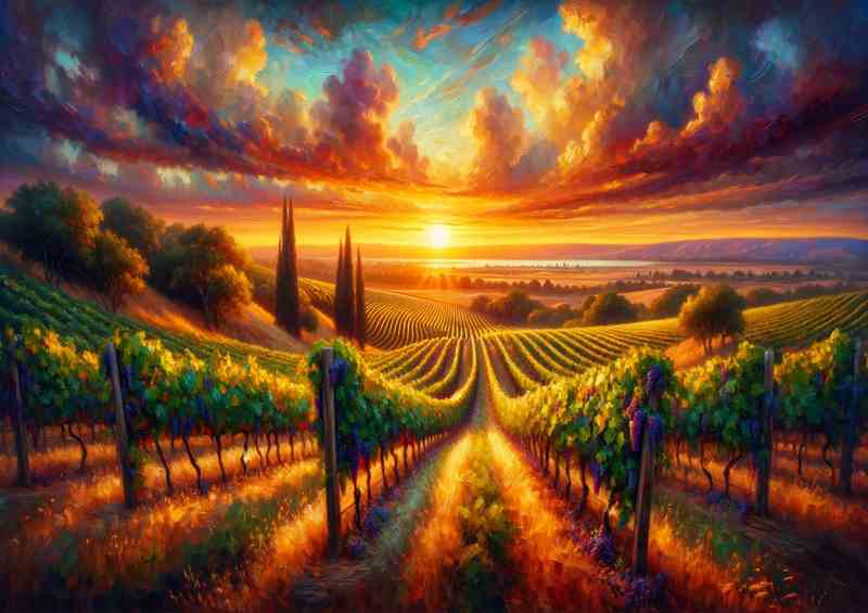 Summers Splendor A Vineyard | Canvas