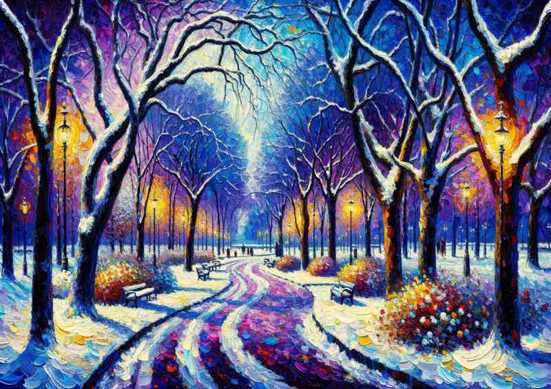 Winters Harmony A Snowy Park Style | Di-Bond