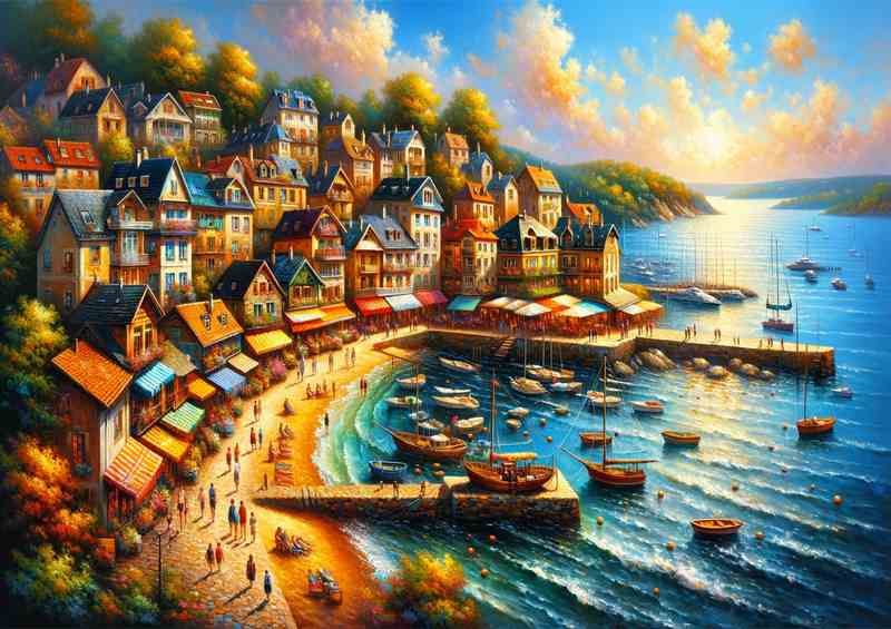 Summers Embrace A Seaside Village | Poster
