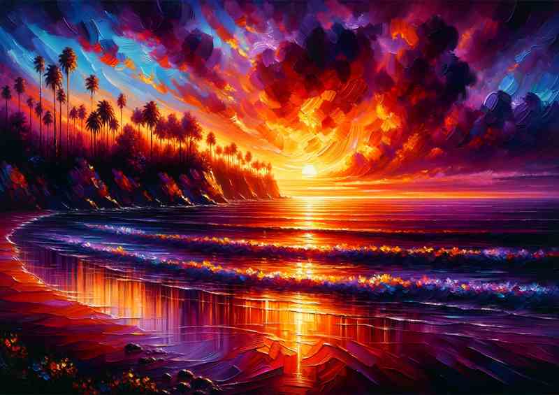 Summers Glow A Coastal Sunset | Poster