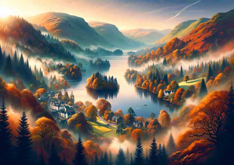 Autumn Morning Metal Poster