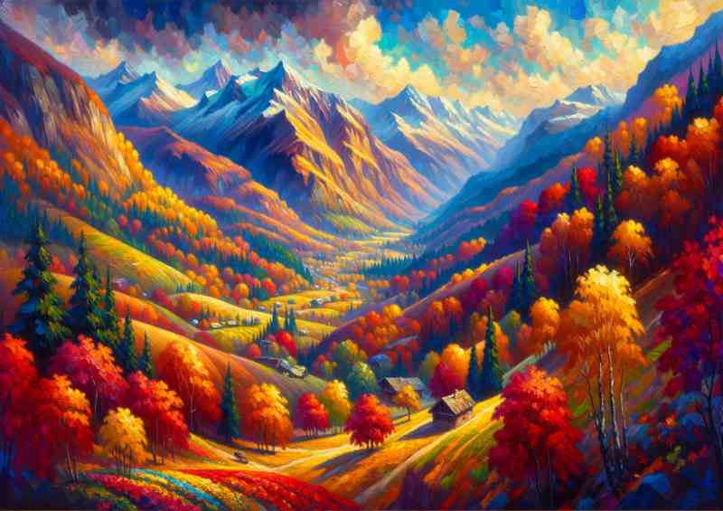 Autumns Palette A Mountain View | Poster