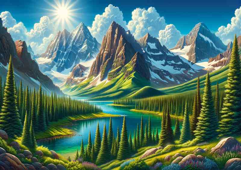 Rocky Mtns USA Majestic Mtns Poster
