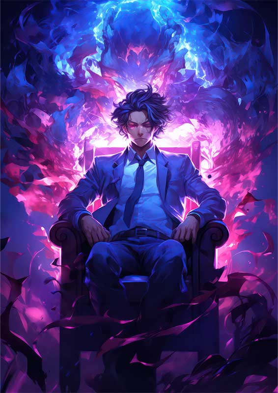 Tanjiro Demon Slayer style sitting | Canvas