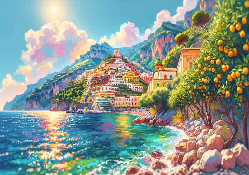 Summer on Amalfi Coast Italy | Poster