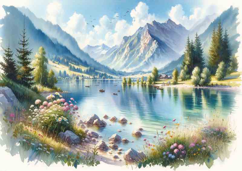 Summers Tranquility A Mountain Lake | Poster