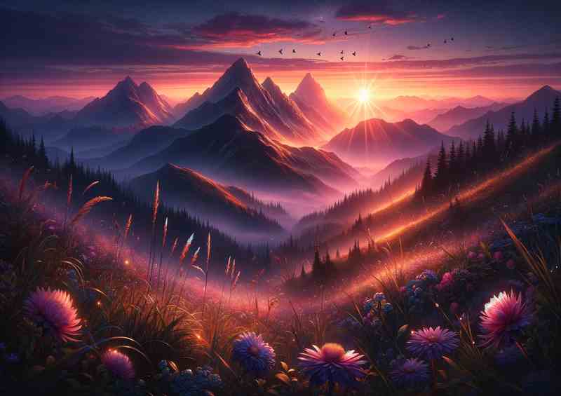 Sunrise Symphony a mountain | Poster