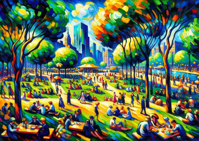 Summers Vibrance A City Park | Metal Poster