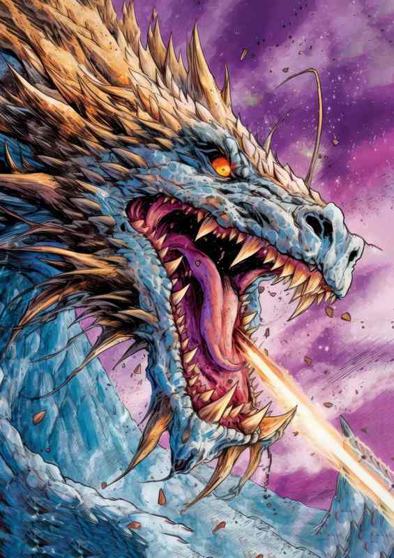 In the Heart of the Mythical Wyvern | Metal Poster