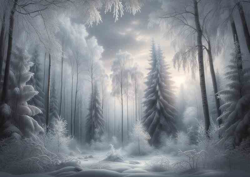 Frozen Elegance The Magic of a Winter Forest | Di-Bond