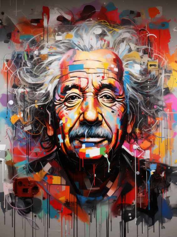 Albert Einstein graffiti style | Canvas