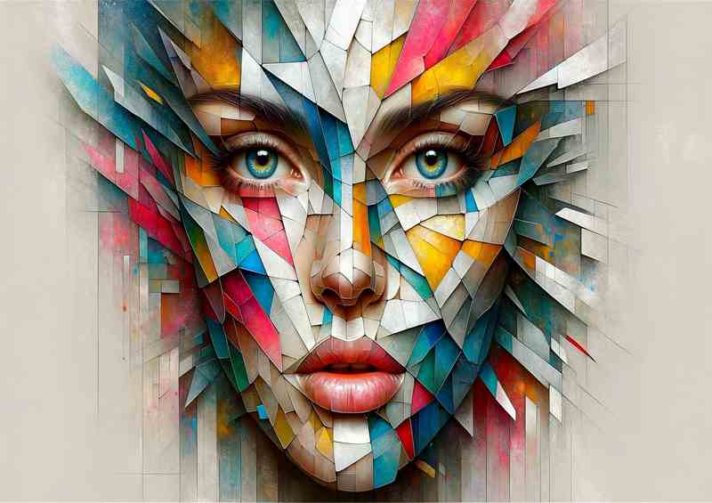 Abstract Frag Beauty Mod Art | Metal Poster