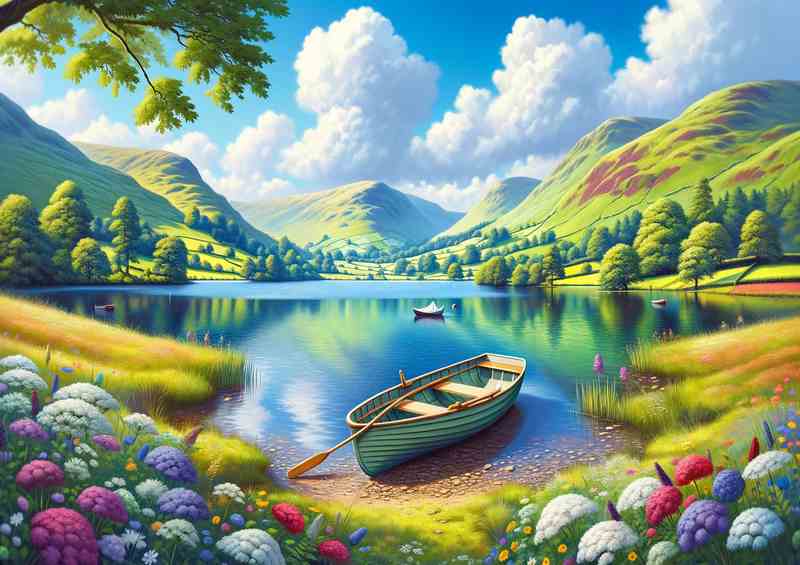 A bright summer day in the Lake District UK | Metal Poster