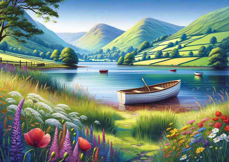 Bright summer day in the Lake District UK Majestic lakes | Canvas