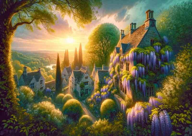 Cotswolds UK Ancient Stone Houses | Di-Bond Spring Evening