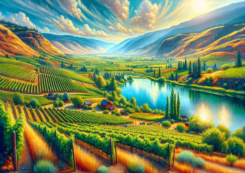 Summer afternoon in the Okanagan Valley Canada | Metal Poster