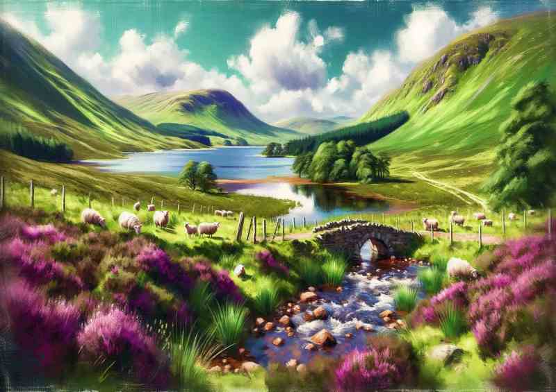 Highland Serenity Metal Poster