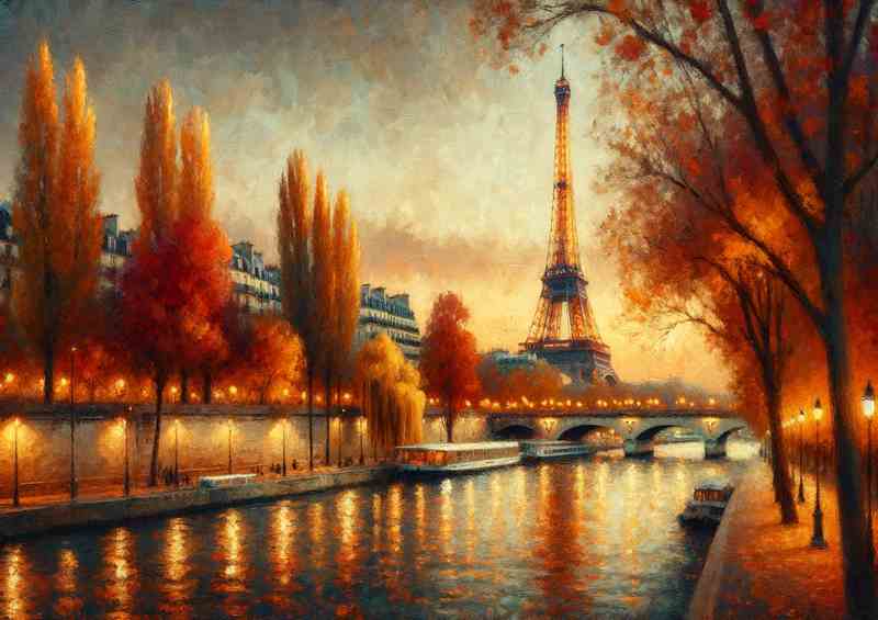 Paris Evening Eiffel Tower | Canvas Art