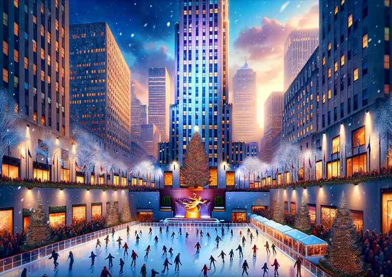 Twilight Winter at RockCtr NY | Di-Bond