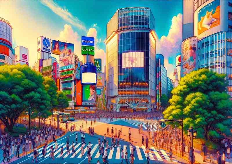 Tokyo Shibuya Crossing | Metal Poster