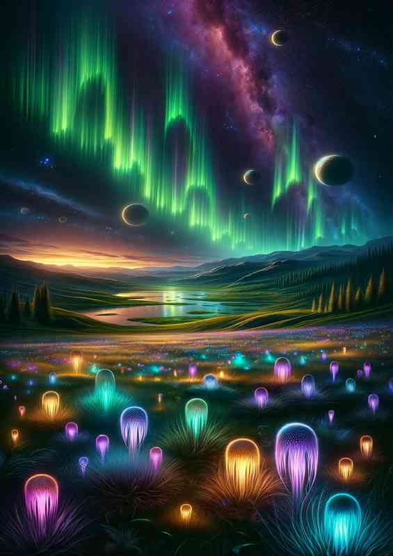 A fantasy planet a vast array of colours | Poster