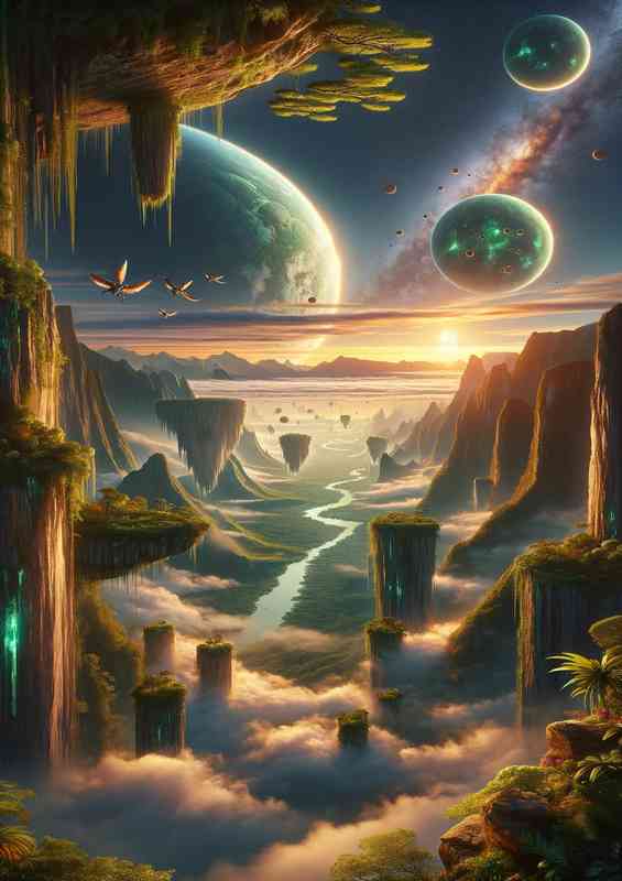 A view from a fantasy planet | Poster