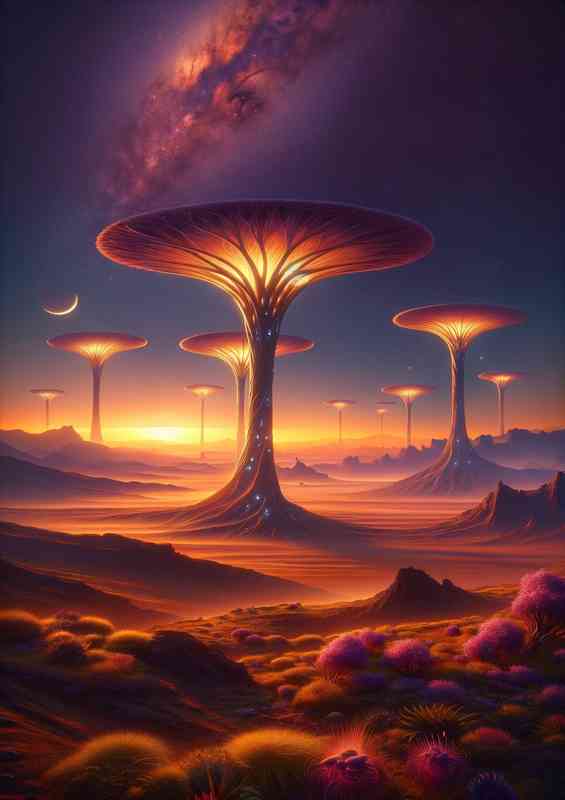 Planet The scene depicts a vast open tree landscape | Canvas