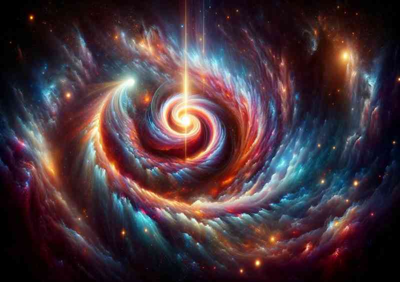 A Depicting a singular imaginative space fantasy scene | Poster