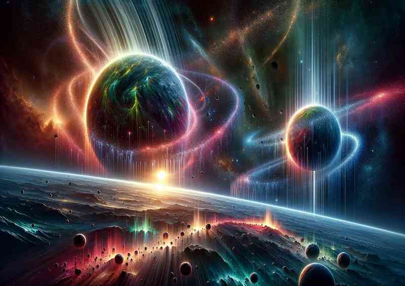 A ethereal scene of a fantasy space phenomenon a cosmic dance | Poster